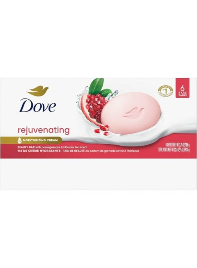 ​صابون دوف "ريفايف" (6 × 106 جرام) - بخلاصة الرمان وشاي الهيبسكوس